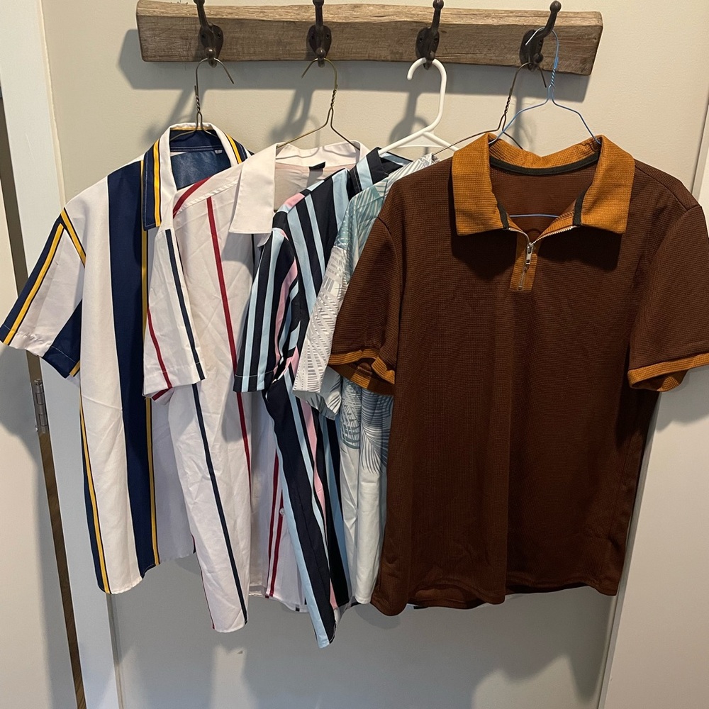 SHEIN bundle, 5 collared shirts